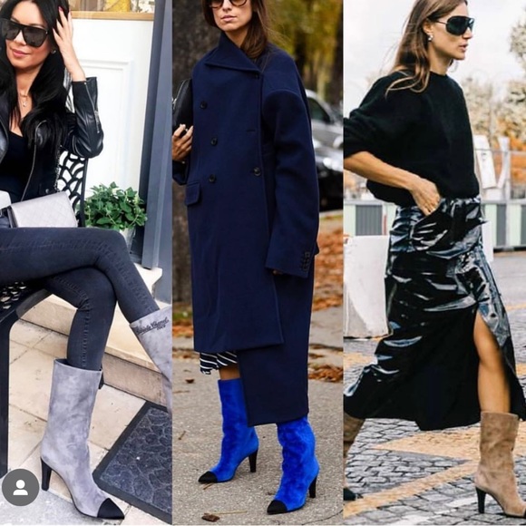 Chanel Gabrielle Boots Red Suede Coco Chanel Booties Size 7 - Picture 9 of 9